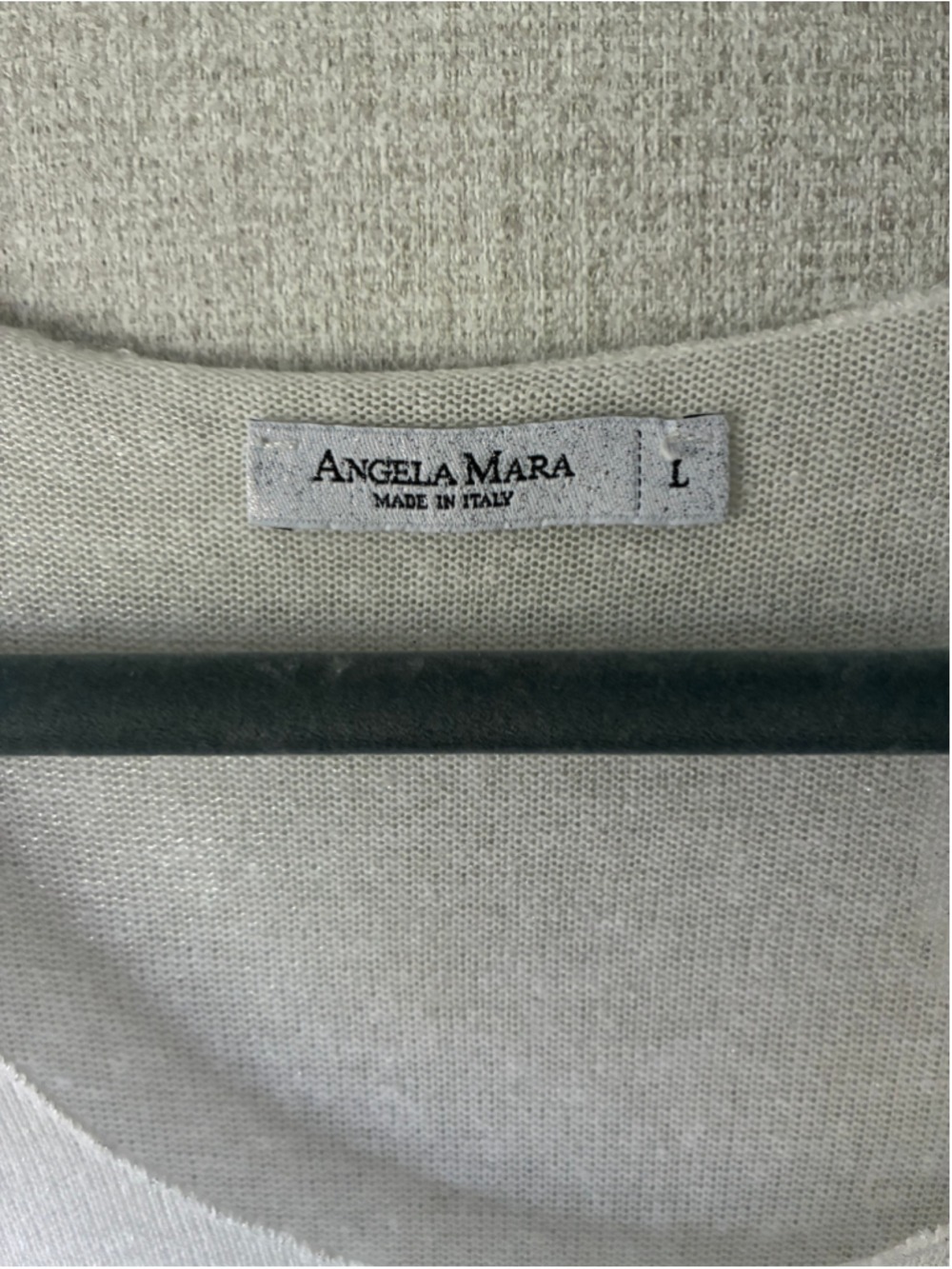 Angela Mara White Short Sleeve Tee Large - Picture 3 of 5